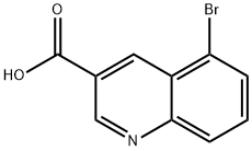 5-ブロモキノリン-3-カルボン酸 化学構造式