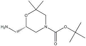 (S)-TERT-BUTYL 6-(AMINOMETHYL)-2,2-DIMETHYLMORPHOLINE-4-CARBOXYLATE Structure