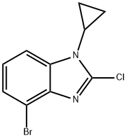 4-bromo-2-chloro-1-cyclopropyl-1H-benzo[d]imidazole Struktur