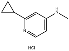 2-cyclopropyl-N-methylpyridin-4-amine dihydrochloride Struktur