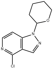 1H-Pyrazolo[4,3-c]pyridine,4-chloro-1-(tetrahydro-2H-pyran-2-yl) Struktur