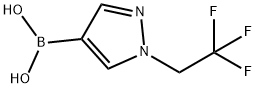 1-(2,2,2-Trifluoroethyl)-1H-pyrazol-4-yl-4-boronic acid Struktur
