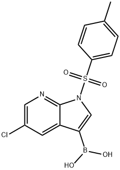 [5-chloro-1-(4-methylbenzenesulfonyl)-1H-pyrrolo[2,3-b]pyridin-3-yl]boronic acid Structure