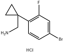 [1-(4-Bromo-2-fluorophenyl)cyclopropyl]methanamine hydrochloride Structure
