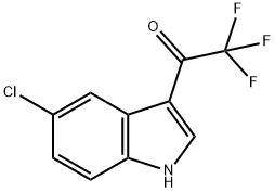 1-(5-氯-3-吲哚基)-2,2,2-三氟乙酮,1419517-55-7,结构式