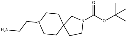 tert-butyl 8-(2-aminoethyl)-2,8-diazaspiro[4.5]decane-2-carboxylate Struktur