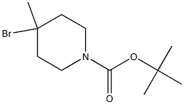 tert-butyl 4-bromo-4-methylpiperidine-1-carboxylate Struktur