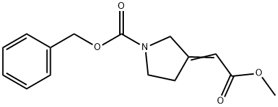 (Z)-benzyl 3-(2-methoxy-2-oxoethylidene)pyrrolidine-1-carboxylate Struktur