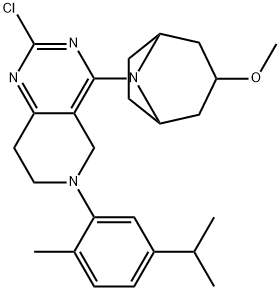 2-chloro-6-(5-isopropyl-2-methylphenyl)-4-((1R,3r,5S)-3-methoxy-8-azabicyclo[3.2.1]octan-8-yl)-5,6,7,8-tetrahydropyrido[4,3-d]pyrimidine|