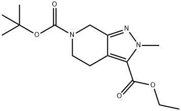 6-Tert-Butyl 3-Ethyl 2-Methyl-4,5-Dihydro-2H-Pyrazolo[3,4-C]Pyridine-3,6(7H)-Dicarboxylate Structure