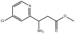 methyl 3-amino-3-(4-chloropyridin-2-yl)propanoate 化学構造式