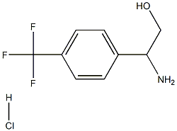 2-アミノ-2-(4-(トリフルオロメチル)フェニル)エタノール塩酸塩 化学構造式