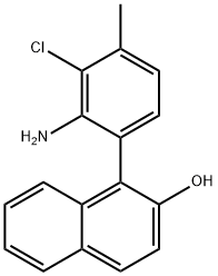 1-(2-Amino-3-chloro-4-methylphenyl)naphthalen-2-ol Struktur