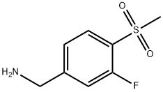 (3-氟-4-(甲磺酰基)苯基)甲胺 结构式