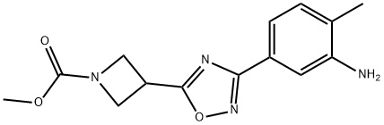 methyl3-(3-(3-amino-4-methylphenyl)-1,2,4-oxadiazol-5-yl)azetidine-1-carboxylate|1426135-82-1