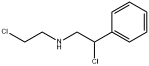 2-chloro-N-(2-chloroethyl)-2-phenylethanamine 化学構造式