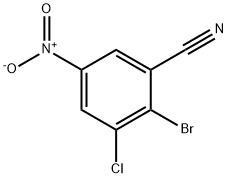 2-溴-3-氯-5-硝基苄腈,1426805-54-0,结构式