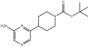 tert-butyl 4-(6-aminopyrazin-2-yl)piperidine-1-carboxylate Struktur