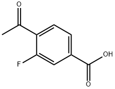 4-羧基-2-氟苯乙酮 结构式