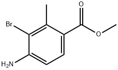 4-氨基-3-溴-2-甲基苯甲酸甲酯, 1427361-33-8, 结构式