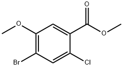 4-溴-2-氯-5-甲氧基苯甲酸甲酯,1427437-60-2,结构式