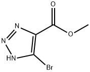 5-ブロモ-1H-1,2,3-トリアゾール-4-カルボン酸メチル 化学構造式