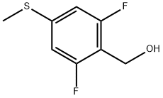(2,6-difluoro-4-(methylthio)phenyl)methanol 化学構造式