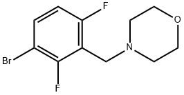 4-(2,6-二氟-3-溴苄基)吗啉 结构式