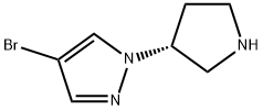 (R)-4-溴-1-(3-吡咯烷基)-1H-吡唑,1428331-33-2,结构式
