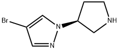 (S)-4-溴-1-(3-吡咯烷基)-1H-吡唑, 1428331-37-6, 结构式