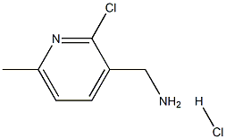 (2-氯-6-甲基吡啶-3-基)甲胺盐酸盐 结构式