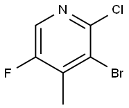 3-溴-2-氯-5-氟-4-甲基吡啶, 1429510-79-1, 结构式