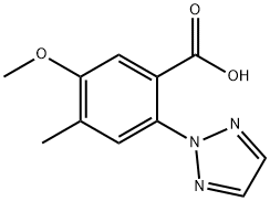 4-methyl-5-methoxy-2-(2H-1,2,3-triazol-2-yl)benzoic acid Structure