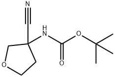 tert-butyl n-(3-cyanooxolan-3-yl)carbamate Struktur