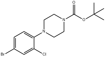 tert-Butyl 4-(4-bromo-2-chlorophenyl)piperazine-1-carboxylate Structure