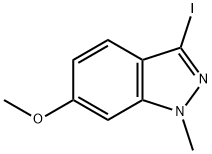 3-Iodo-6-methoxy-1-methyl-1H-indazole Structure