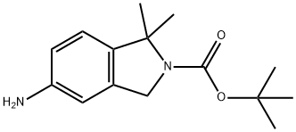 tert-butyl 5-amino-1,1-dimethylisoindoline-2-carboxylate Struktur