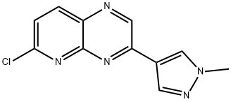 6-chloro-3-(1-methyl-1H-pyrazol-4-yl)pyrido[2,3-b]pyrazine,1431872-99-9,结构式