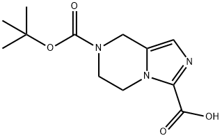 5,6-dihydro-imidazo[1,5-a]pyrazine-3,7(8H)-dicarboxylic acid 7-(1,1-dimethylethyl) ester,1432058-58-6,结构式