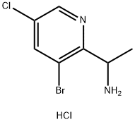 1-(3-溴-5-氯吡啶-2-基)乙胺盐酸盐,1432754-20-5,结构式