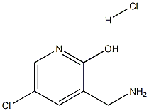 3-(氨基甲基)-5-氯吡啶-2-醇盐酸盐, 1432754-58-9, 结构式