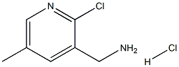 (2-クロロ-5-メチルピリジン-3-イル)メタンアミン塩酸塩 化学構造式