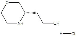 2-((S)-morpholin-3-yl)ethanol hydrochloride Struktur