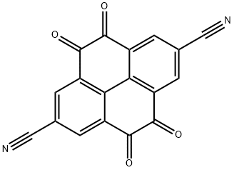 4,5,9,10-tetraoxo-4,5,9,10-tetrahydropyrene-2,7-dicarbonitrile Struktur