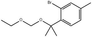 2-bromo-1-(2-(ethoxymethoxy)propan-2-yl)-4-methylbenzene Struktur
