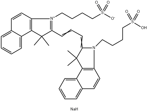 2-[3-[1,1-Dimethyl-3-(4-sulfobutyl)-1,3-dihydro-benzo[e]indol-2-ylidene]-propenyl]-1,1-
dimethyl-3-(4-sulfobutyl)-1H-benzo[e]indolium hydroxide, inner salt, sodium salt Structure