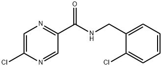 5-Chloro-N-(2-chlorobenzyl)pyrazine-2-carboxamide Struktur