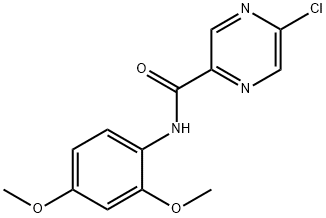5-Chloro-N-(2,4-dimethoxyphenyl)pyrazine-2-carboxamide Struktur