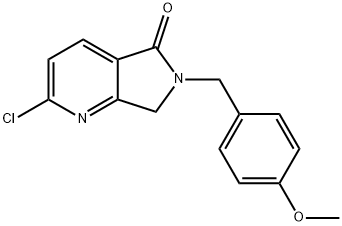 2-CHLORO-6-(4-METHOXYBENZYL)-6,7-DIHYDROPYRROLO[3,4-B]PYRIDIN-5-ONE Struktur