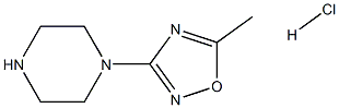 1-(5-methyl-1,2,4-oxadiazol-3-yl)piperazine hydrochloride Struktur